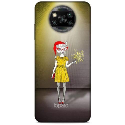 Xiaomi Redmi Poco X3 Kılıf FunnyMaX (32) Soft Silikon Kılıf Turuncu Kahve