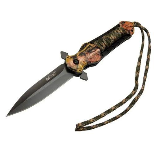 4267 Çok Renkli Kamp Çakı 21cm - Yarı Otomatik, İpli, Kemerlikli