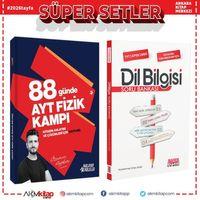Özcan Aykın AYT 88 Günde Fizik Kampı ve AKM Dil Bilgisi Soru Bankası Seti 2 Kitap