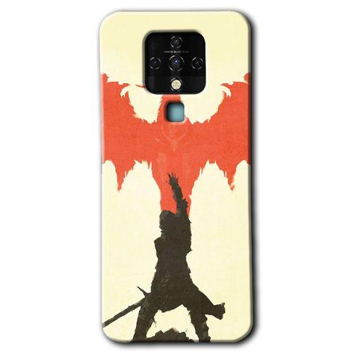 Tecno Camon 16 Kılıf HD Desen Baskılı Arka Kapak - Dragon Hunter 1 + Kırılmaz Cam