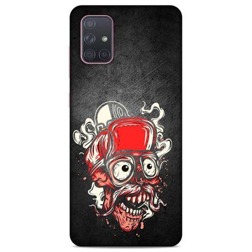 Lopard Samsung Galaxy A71 Uyumlu Kılıf Tattoo's (5) Koruma Kabı Kırmızı Siyah