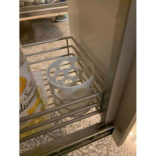 Mutfak dolabı veya eczane dolabı için şişe tutucu _ Akıllı montaj klipsli tel raf - 5152494