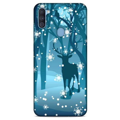Samsung Galaxy A11 Kılıf Snowix (28) Arka Kapak Mavi Koyu