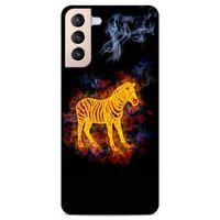 Lopard Samsung Galaxy S21 Plus Uyumlu Kılıf FireX (3) Kapak Zebra