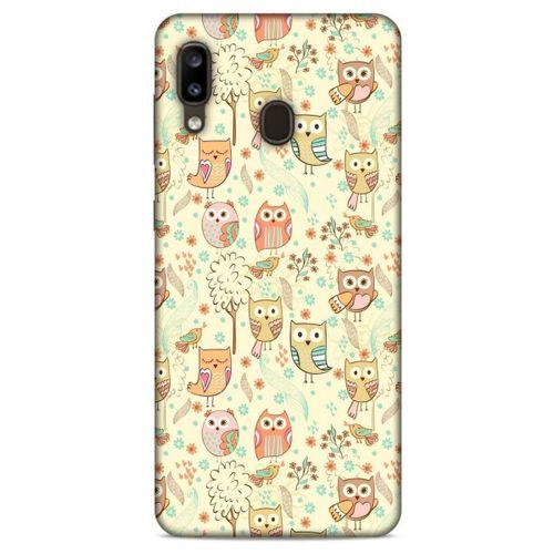 Baykuşlar (34) Desenli Silikon Kapak Telefon Kabı Samsung Galaxy A20 Kılıf