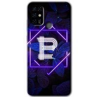 Casper Via F20 Kılıf HD Desen Baskılı Arka Kapak - Dark Neon Yaprak B Harfi