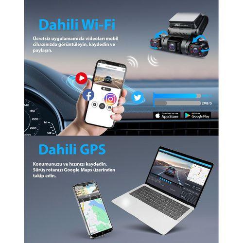 PRUVEEO D90-4CH FHD WI-FI GPS + 128GB SD KART KAME