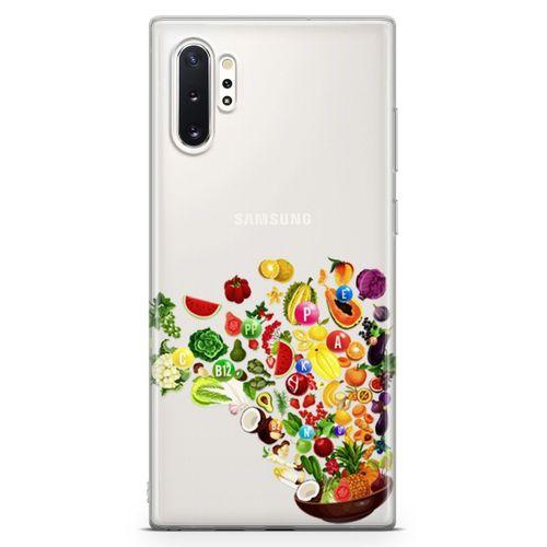 Samsung Galaxy Note 10 Plus Kılıf Vitamin Tablosu Arka Kapak Koruma Desenli Full Koruyucu
