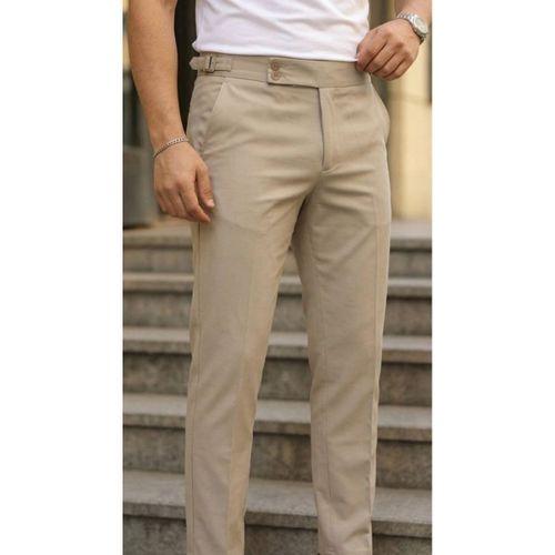 Erkek Toka Detaylı Oldmoney Kumaş Pantolon