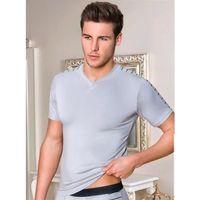 Erkek Modal Zebra Kol Çizgili Tişört Berrak-1033