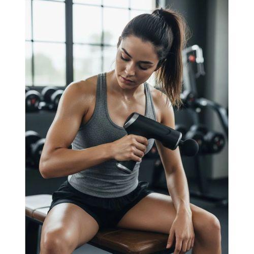 4 Başlıklı Darbeli Şarjlı Masaj Aleti Tabancası Kablosuz