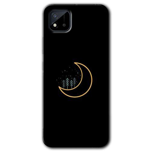 BeRa Aksesuar Realme C11 Kılıf Baskılı Kapak - İyi Geceler +Tam Kaplayan Mat Seramik