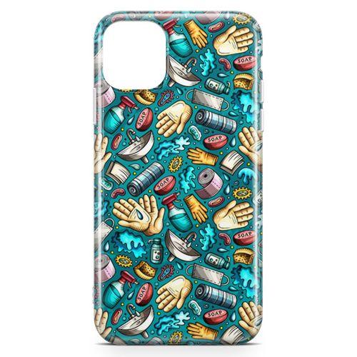 Apple iPhone 11 Kılıf Deodorant Sabun Doodle Arka Kapak Koruma Desenli Full Koruyucu