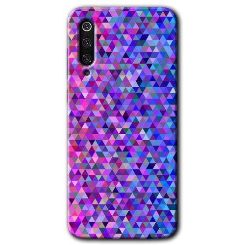 Xiaomi Mi 9 Kılıf HD Desen Baskılı Arka Kapak+Temperli Cam - Pixel Mozaik