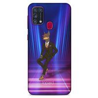 Samsung Galaxy M31 Kılıf FunnyMaX (44) Tough Armor Kılıf Fuşya Doberman