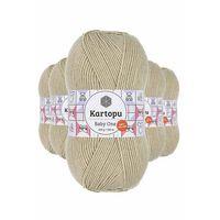 5 Adet Baby One Tüylenmeyen El Örgü İpi Yünü Bej K861