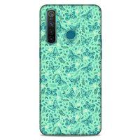 Oppo Realme 5 Pro Kılıf Kelebek Etkisi (7) Telefon Kılıfı Pembe Mavi
