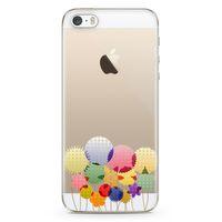 Apple iPhone 5s Kılıf Konfeti Yıldızlar Arka Kapak Koruma Desenli Full Koruyucu