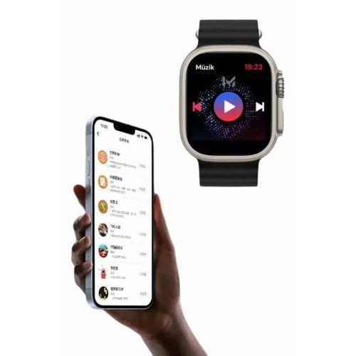 49mm Akıllı Saat Amoled Ekranlı Kadın Erkek Kol Saati Plastik Kordon