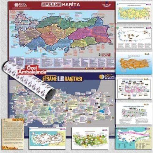 KPSS TYT AYT Efsane 10 lu Harita Seti Mehmet Eğit