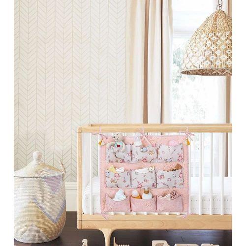 Baby 9 Cepli Bağlamalı Beşik Kenarı Düzenleyici (pembe)