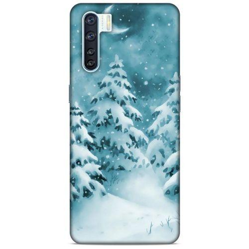Oppo A91 Kılıf Snowix (36) Glitter Kılıf Beyaz Yeşil