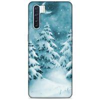 Oppo A91 Kılıf Snowix (36) Glitter Kılıf Beyaz Yeşil