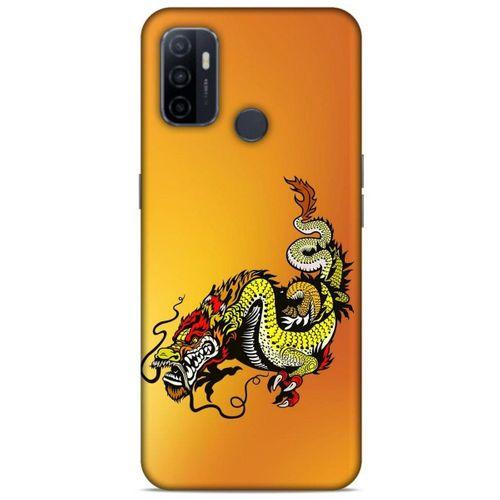 Huawei P40 Kılıf Dragons (28) Arka Kapak Tatoo Sarı Ejderha