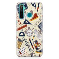 Oppo Realme 5 Pro Kılıf Yeniden Okul Arka Kapak Koruma Desenli Full Koruyucu