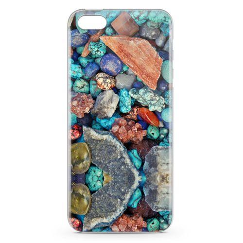 Apple iPhone SE Kılıf Pebbles Taşlı Arka Kapak Koruma Desenli Full Koruyucu