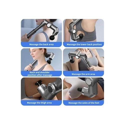 Uzun Saplı Masaj Sı Derin Doku Kas Masaj Aleti 6 Başlıklı Şarjlı Profesyonel 6 Kademe