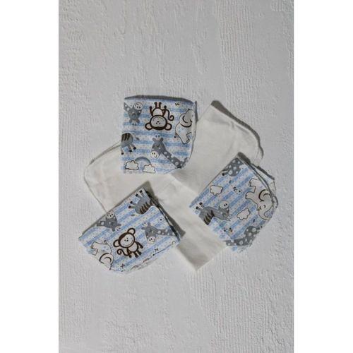 7 Adet Erkek Bebek Ağız Silme Mendili 100% Pamuk