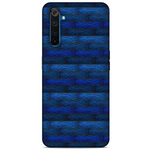 Oppo Realme 6 Kılıf Patchwork (43) Thin Fit Kılıf Mavi Tonları