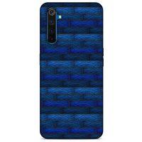Oppo Realme 6 Kılıf Patchwork (43) Thin Fit Kılıf Mavi Tonları
