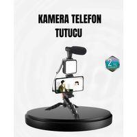 Profesyonel Vlog Çekim Kiti Led Işıklı Tripod Mikrofonlu Telefon Seti