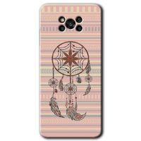 MRCİLETİSİM Poco x3 NFC Kılıf Kapak - Mandala Retro +Hayalet Ekran Yandan Gözükmez