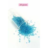 Kesme Cam Boncuk 2mm - 20 Gram - Şeffaf Turguaz -BNC349