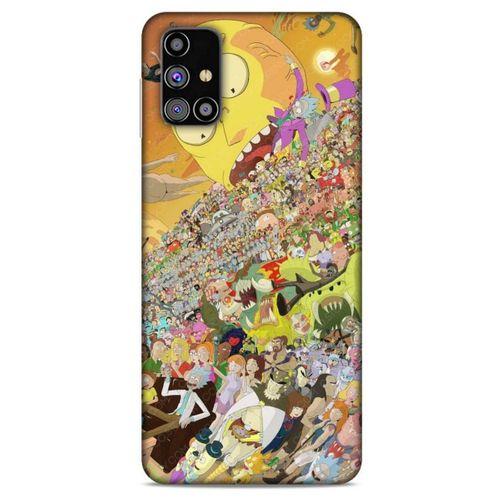 Samsung Galaxy M31s Uyumlu Kılıf Rick And Morty (37) Silicone Cover Slick Morty