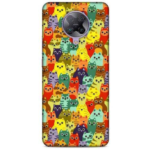 Lopard Xiaomi Poco F2 Pro Uyumlu Kılıf Kediler (38) Neo Hybrid Kılıf Mor