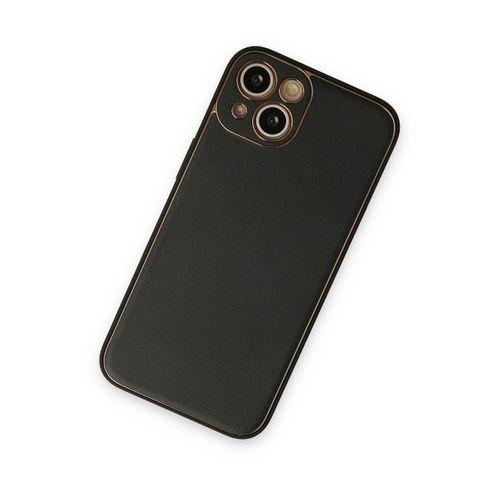 Newface iPhone 14 Kılıf Coco Deri Silikon Kapak - Siyah