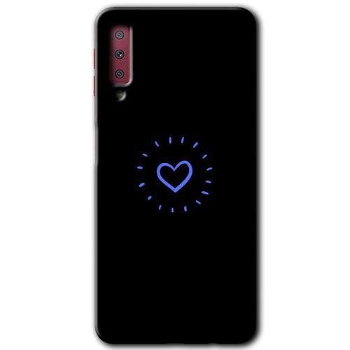 Galaxy A7 2018 Kılıf HD Desen Baskılı Arka Kapak - Heart Strokes + Kırılmaz Cam