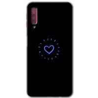 Galaxy A7 2018 Kılıf HD Desen Baskılı Arka Kapak - Heart Strokes + Kırılmaz Cam