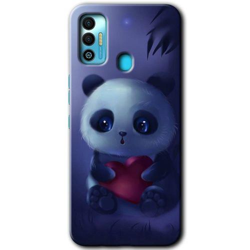 Tecno Spark 7T Kılıf HD Desen Baskılı Arka Kapak - Bebek Panda + Kırılmaz Cam