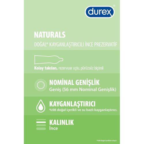 Durex Naturals Doğal Kayganlaştırıcılı İnce Prezervatif 20 'lı