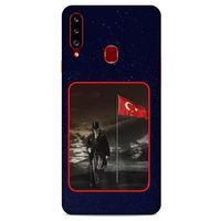 Samsung Galaxy A20s Kılıf Atatürk (40) Fit Silikon Kılıf Gece Yıldızlar