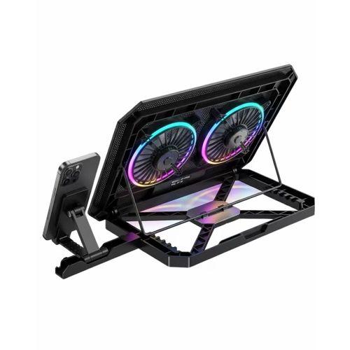 Çift Fanlı Laptop Soğutucu Rgb Işıklı Sessiz Notebook Standı