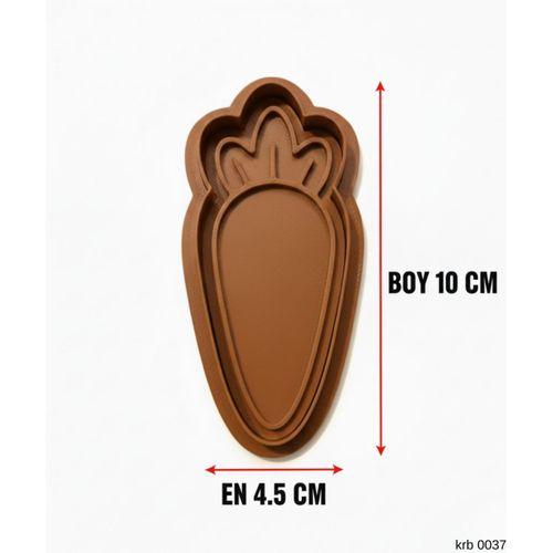 Sevimli Havuç Kurabiye Kalıbı – Çift Parça Hamur Kesici, Şeker Hamuru ve Oyun Hamuru İçin