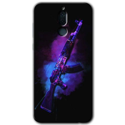 MRCİLETİSİM Huawei Mate 10 Lite Kılıf HD Desen Baskılı Arka Kapak + Temperli Cam - AK