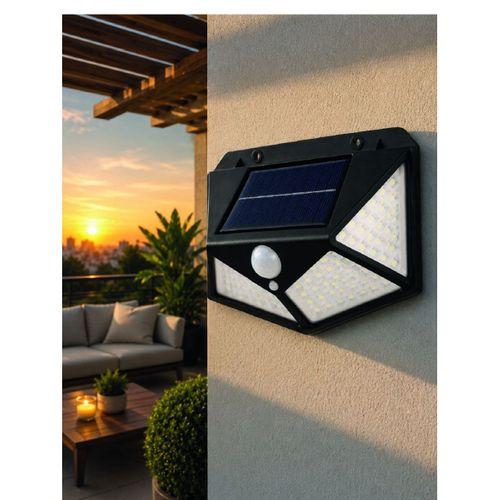 Hareket Sensörlü Güneş Enerjili Duvar Lambası Dış Mekan İçin Güçlü Led Aydınlatma