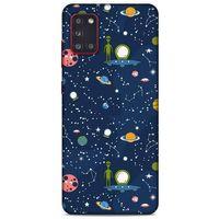 Samsung Galaxy A31 Uyumlu Kılıf Mavi Delisi (25) Antişok Kapak Space